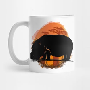 Hippo silhouette - savannah Mug